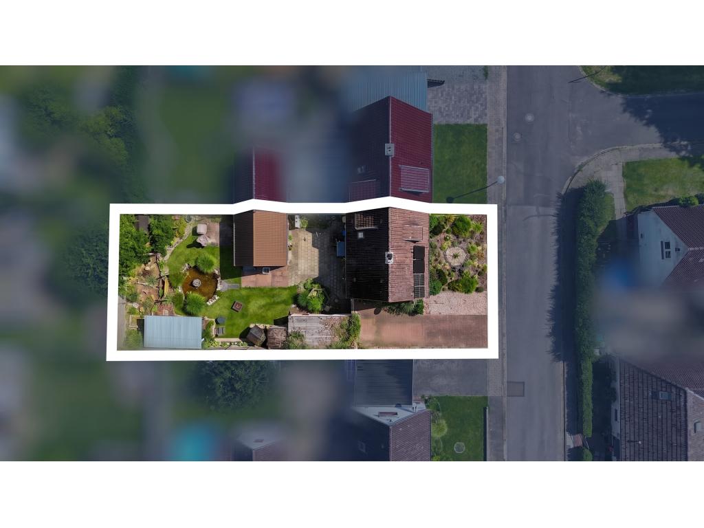 eingezeichnetes Grundstück Doppelhaushälfte: eingezeichnetes Grundstück