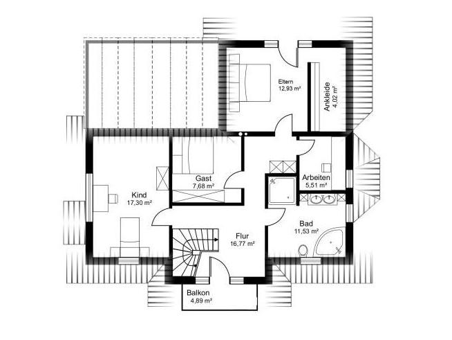 Grundriss Dachgeschoss