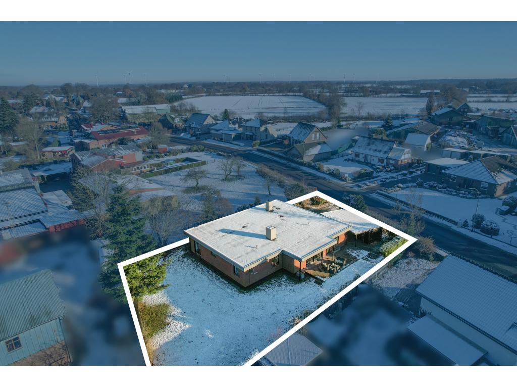 Luftbild mit Grundstück 950 m²