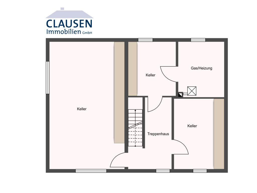 Einfamilienhaus: skizzierter Grundriss KG