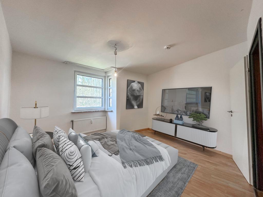 4 Zimmer Wohnung: Schlafzimmer 2 digitales Staging