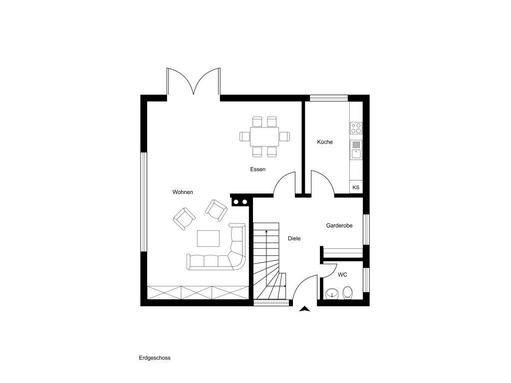 Einfamilienhaus: Grundriss EG