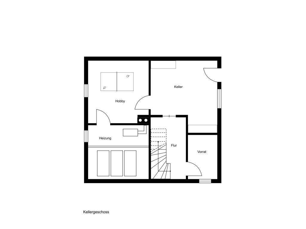 Einfamilienhaus: Grundriss KG
