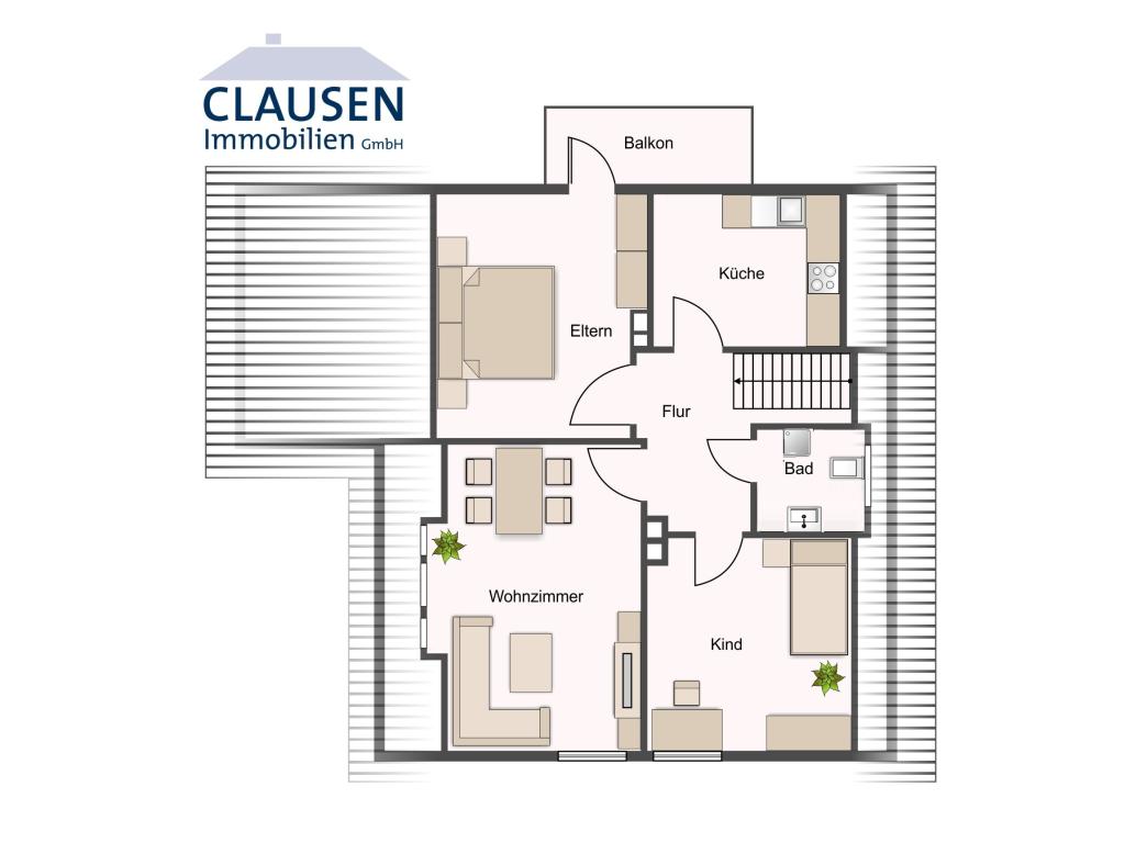 Einfamilienhaus: skizzierter Grundriss DG