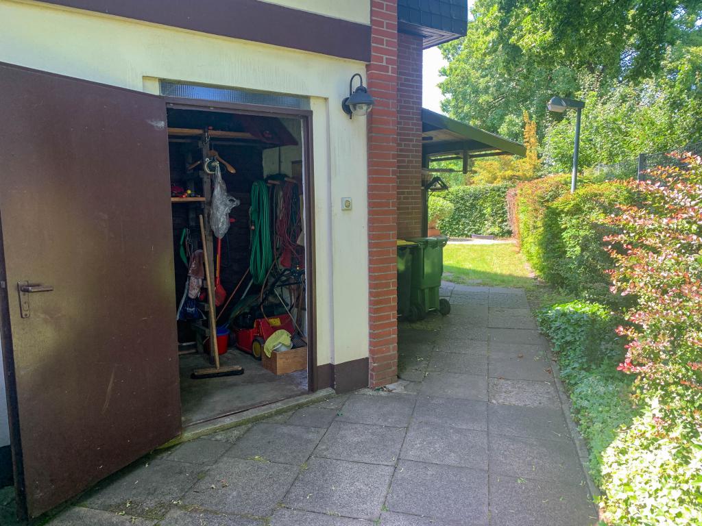 Reihenhaus: Geräteschuppen