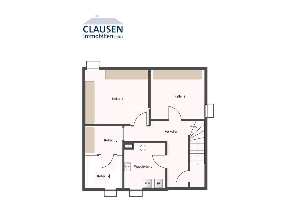 Reihenhaus: Grundriss KG