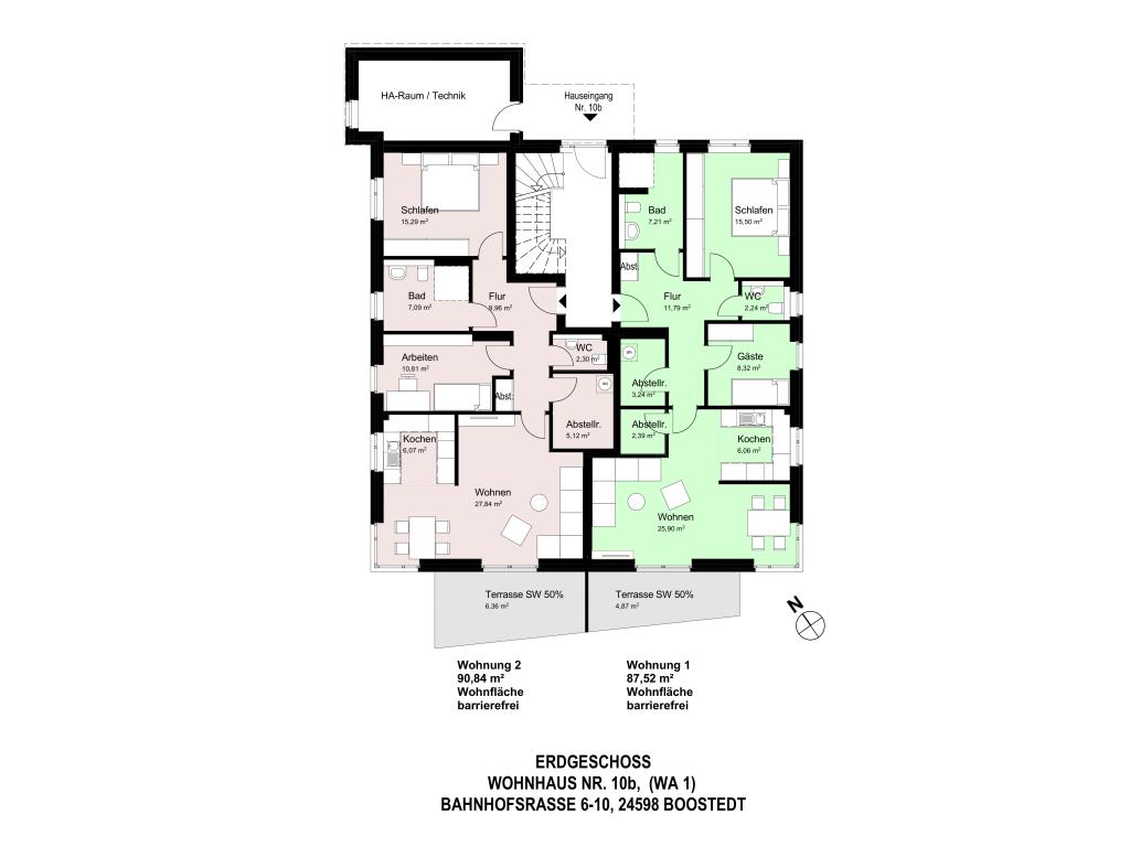 Mehrfamilienhaus: Grundriss Erdgeschoss