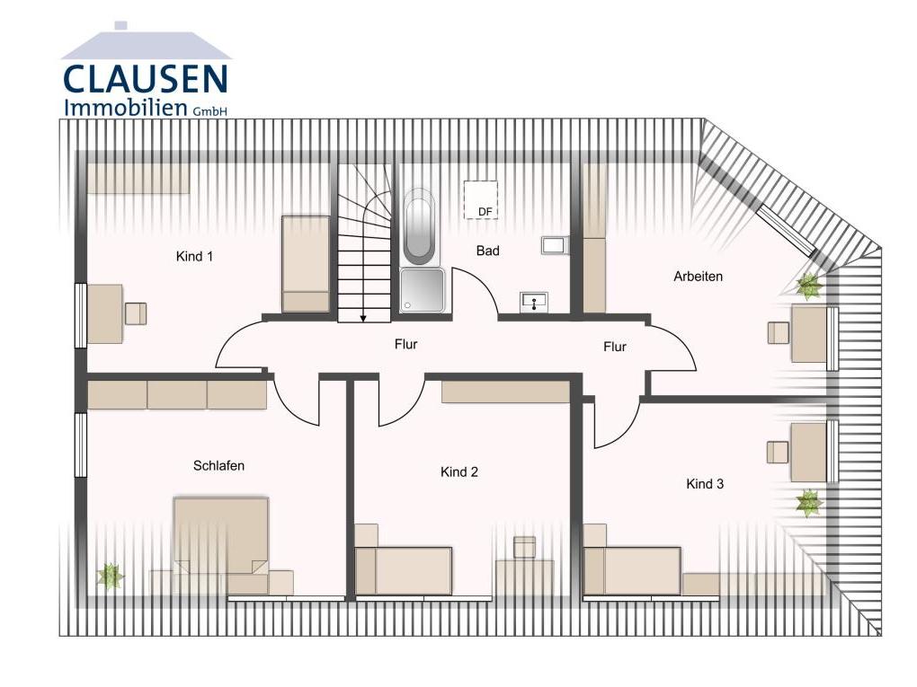 Einfamilienhaus: Grundriss DG
