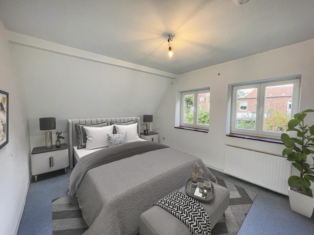 Doppelhaushälfte: Schlafzimmer 3 - Digitales Staging