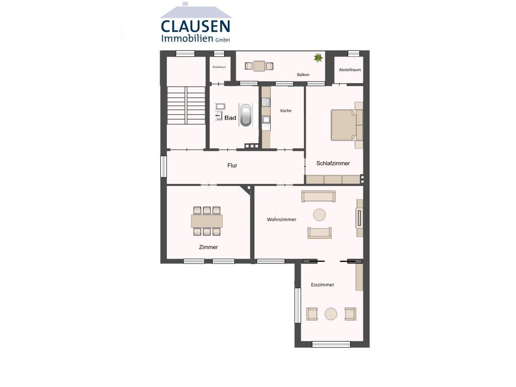 Mehrfamilienhaus: skizzierter Grundriss 1. OG / 2.OG