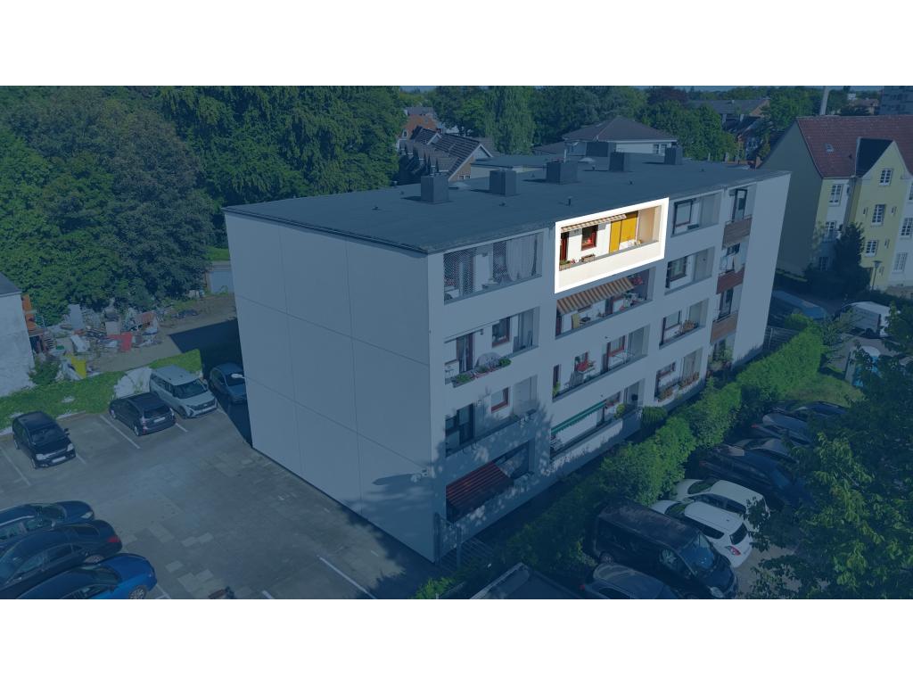 Balkonansicht 2 Zimmer Wohnung: Balkonansicht