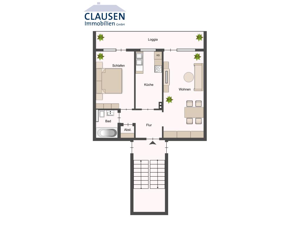 Grundriss 2 Zimmer Wohnung: Grundriss