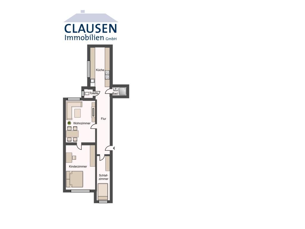 Mehrfamilienhaus: skizzierter Grundriss DG