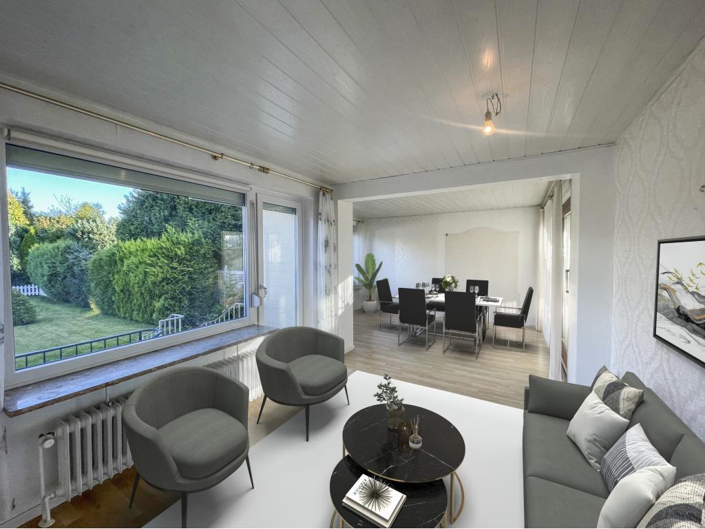 Einfamilienhaus: Wohnbereich - Digitales Staging