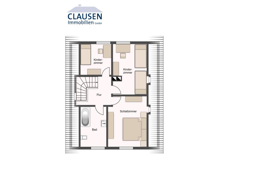 Einfamilienhaus: skizzierter Grundriss DG
