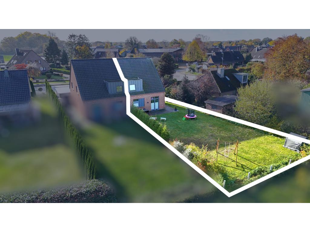 Doppelhaushälfte: Garten mit Feldrandlage