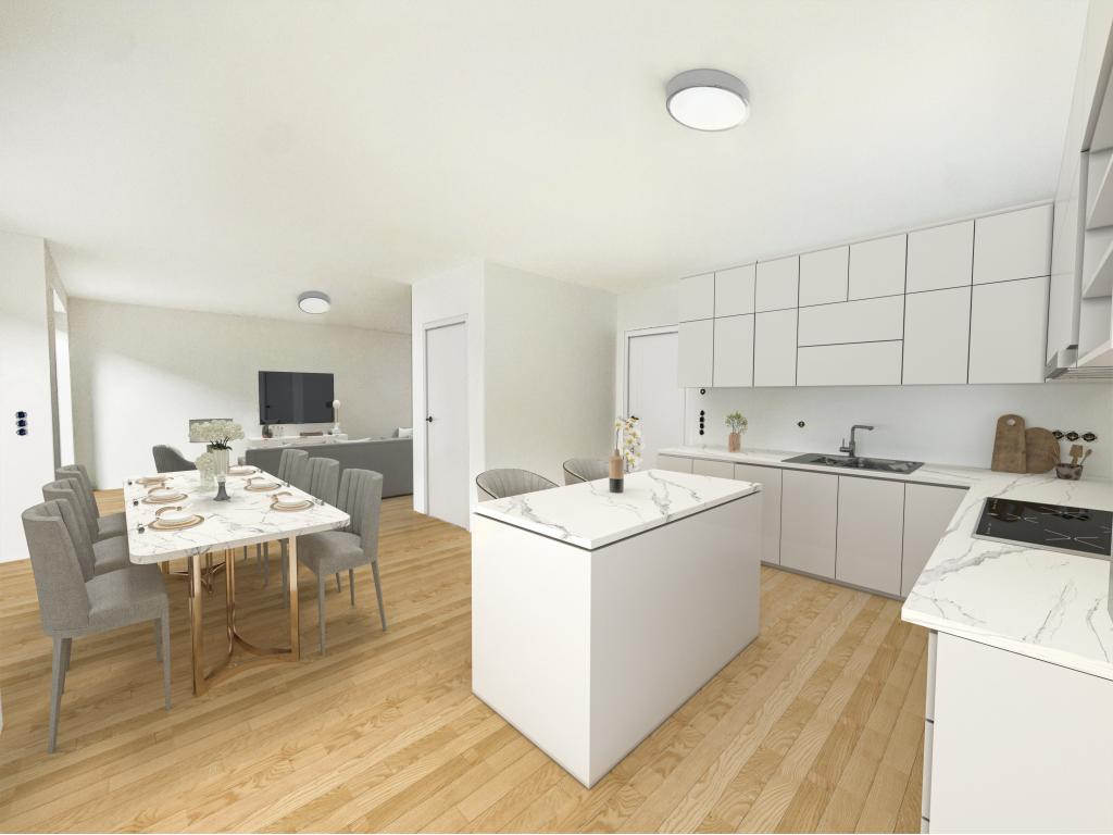 Küchenbereich - digitales Staging Doppelhaushälfte: Küchenbereich - digitales Staging