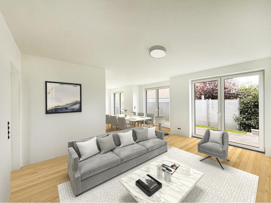 Wohn- und Esszimmer - Digitales Staging Doppelhaushälfte: Wohn- und Esszimmer - Digitales Staging