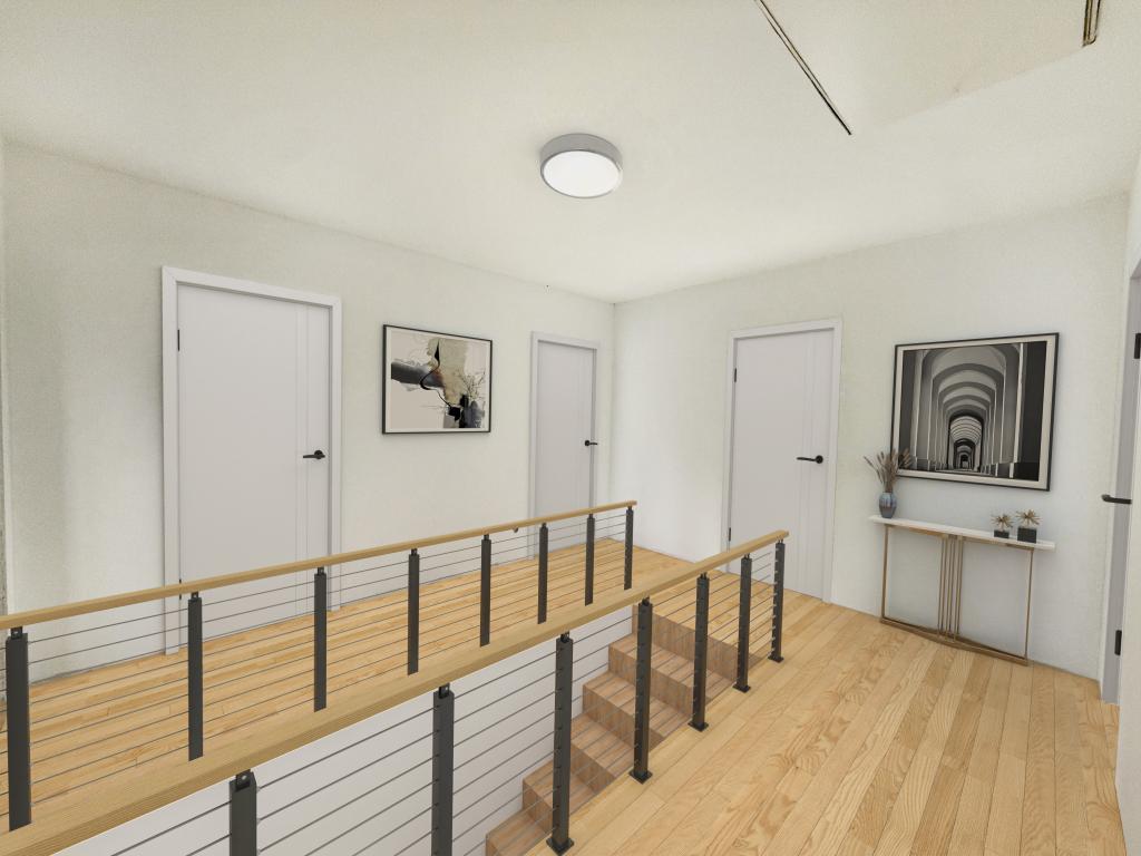 Flur OG - Digitales Staging Doppelhaushälfte: Flur OG - Digitales Staging