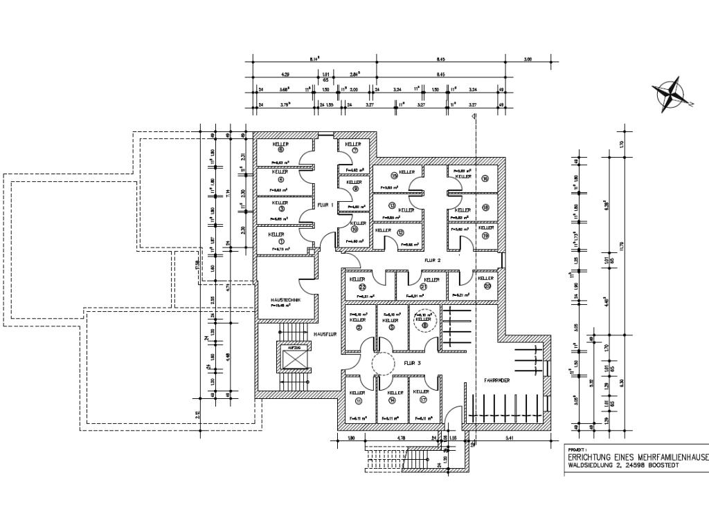 Grundriss KG 3 Zimmer Wohnung: Grundriss KG