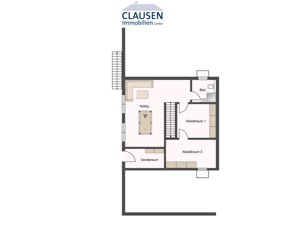 Grundriss KG Doppelhaushälfte: Grundriss KG