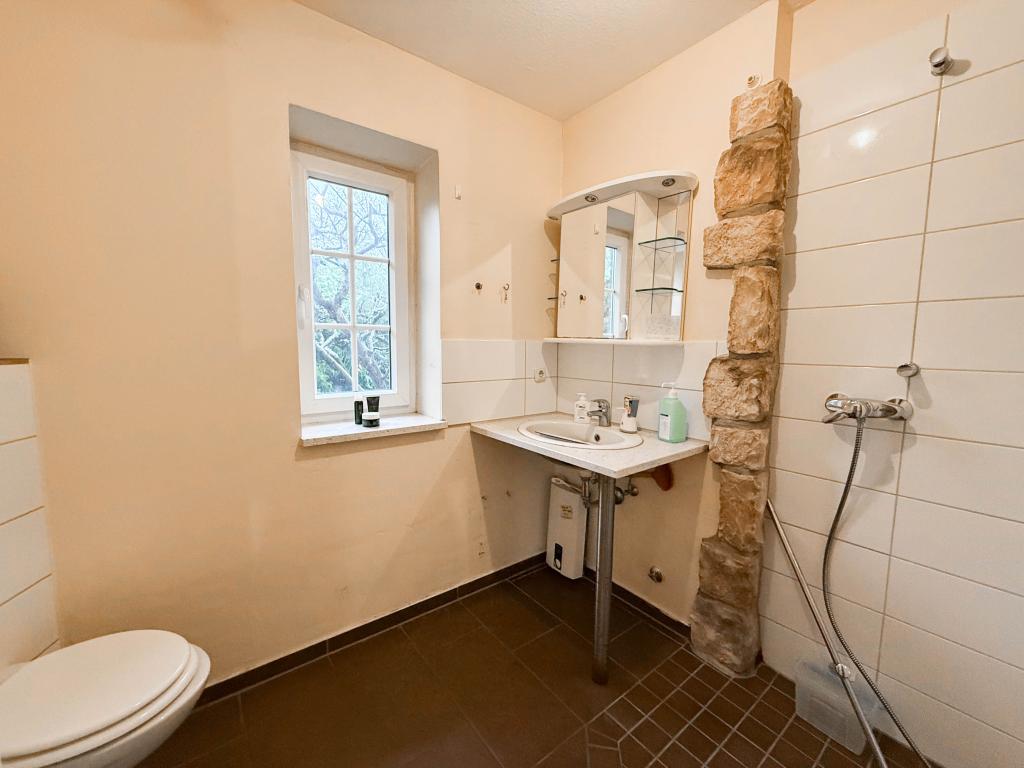 Reihenhaus: ebenerdiges Duschbadezimmer