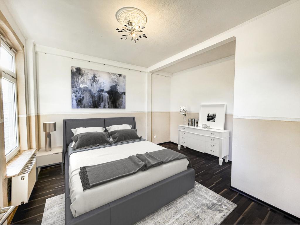 Einfamilienhaus: Schlafzimmer - Digitales Staging