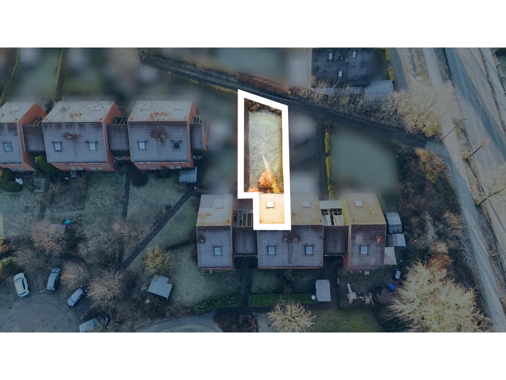 eingezeichnetes Grundstück Reihenhaus: eingezeichnetes Grundstück