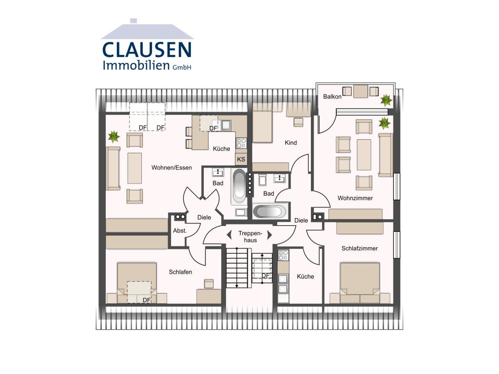 Grundriss DG Mehrfamilienhaus: Grundriss DG