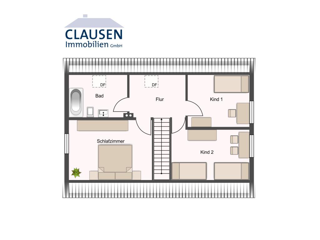 Einfamilienhaus: skizzierter Grundriss DG