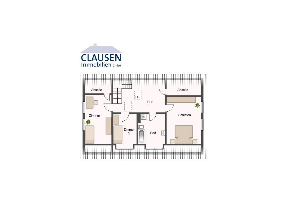 skizzierter Grundriss DG Einfamilienhaus: skizzierter Grundriss DG