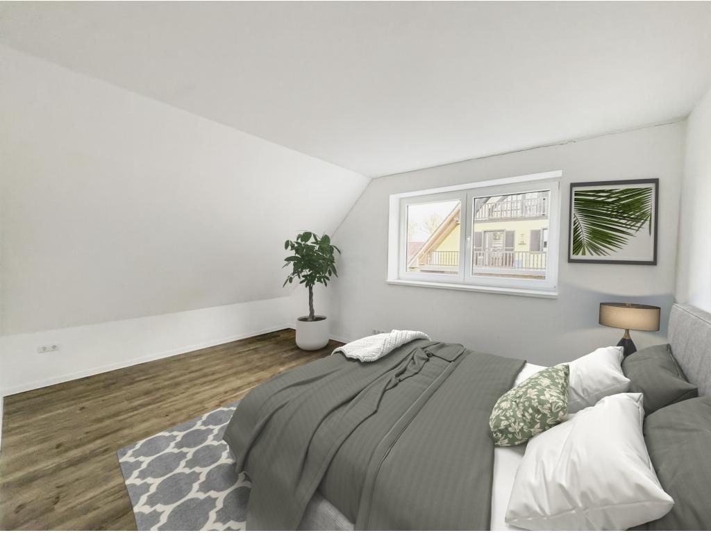 Doppelhaush&auml;lfte: Schlafzimmer 1 - Digitales Staging