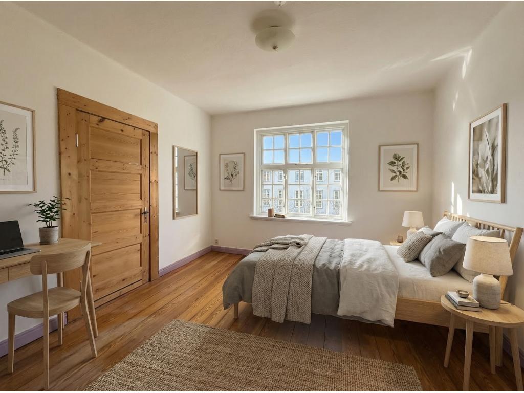 Einfamilienhaus: Schlafzimmer 1 - digitales Staging