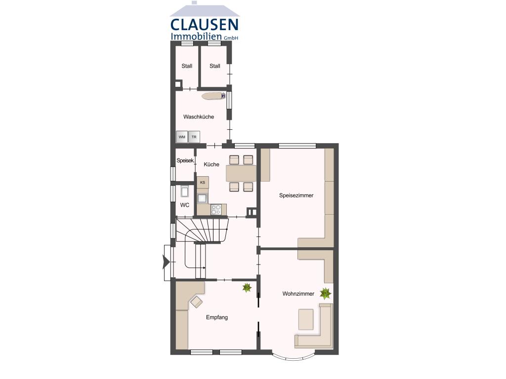 Einfamilienhaus: Grundriss EG - skizziert