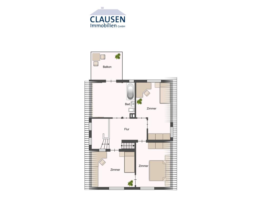 Einfamilienhaus: Grundriss DG - skizziert