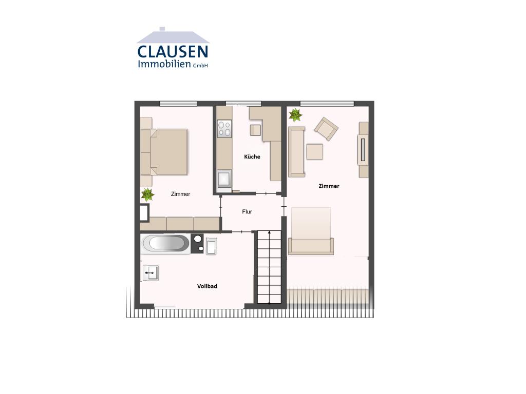 Doppelhaush&auml;lfte: skizzierter Grundriss DG