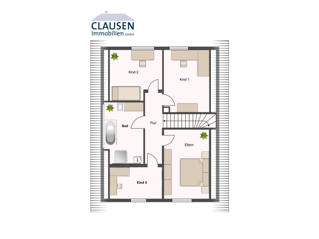 Einfamilienhaus: Grundriss OG