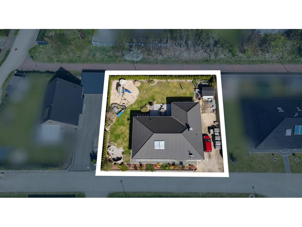 Einfamilienhaus: eingezeichnetes Grundst&uuml;ck