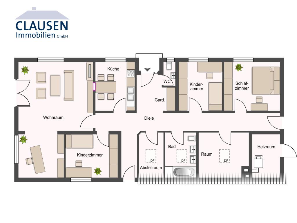 Grundriss WE1 Wohnanlage: Grundriss WE1