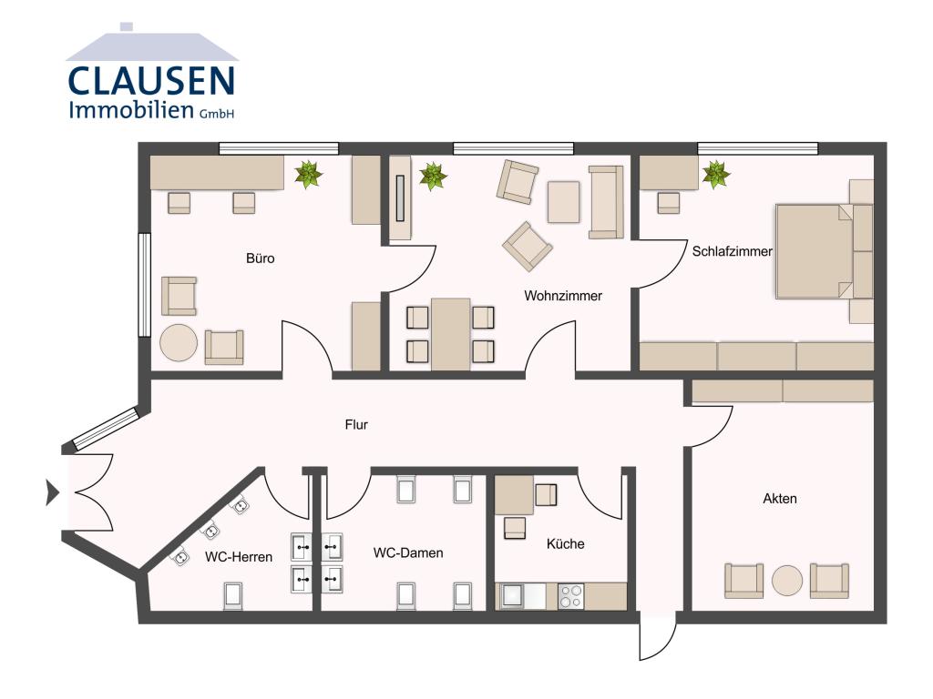 Grundriss WE3 Wohnanlage: Grundriss WE3