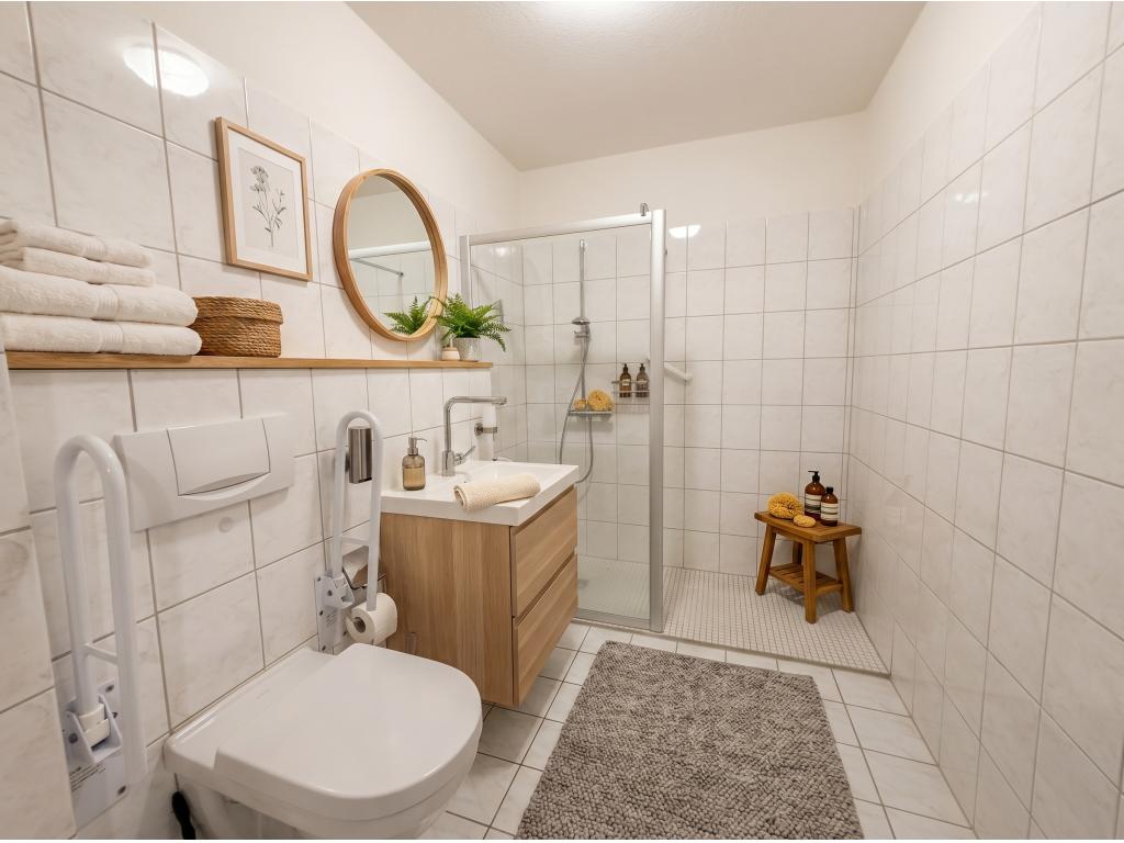Bad - digitales Staging 2 Zimmer Wohnung: Bad - digitales Staging