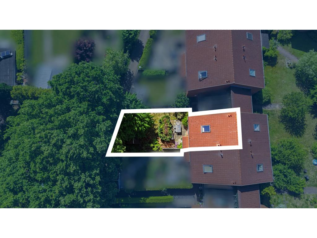 eingezeichnetes Grundstück Reihenhaus: eingezeichnetes Grundstück
