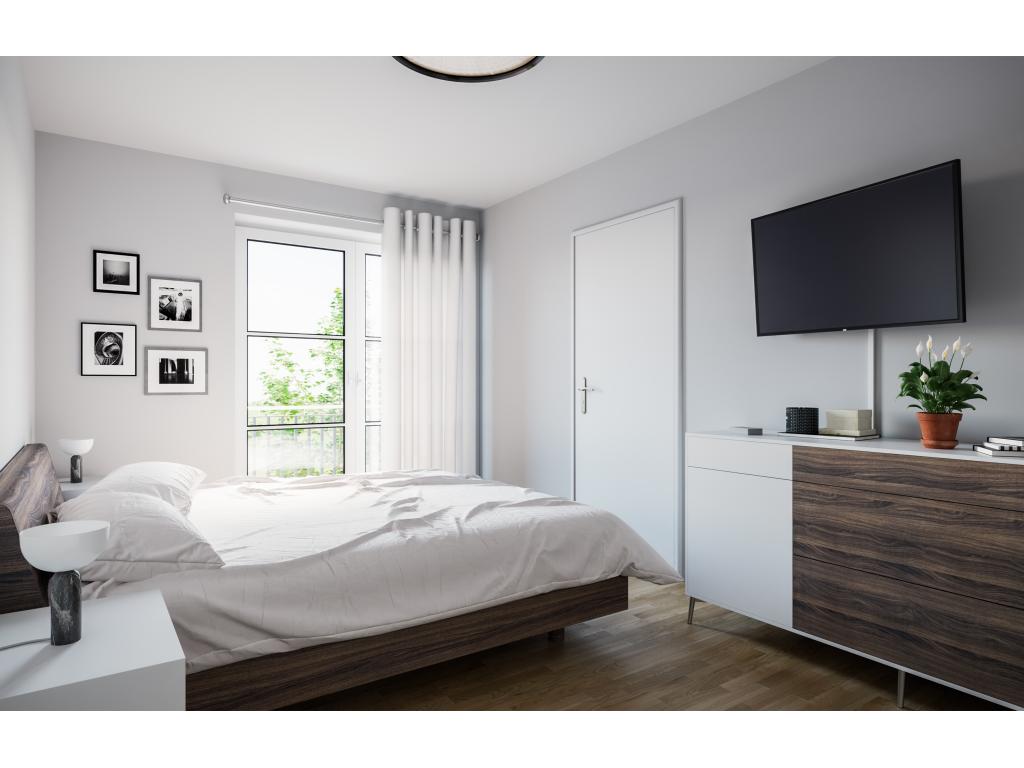 Schlafzimmer - Visualsierung 4 Zimmer Wohnung: Schlafzimmer - Visualsierung