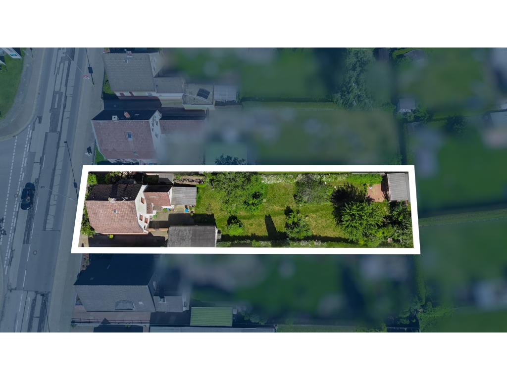 Einfamilienhaus: eingezeichnetes Grundst&uuml;ck