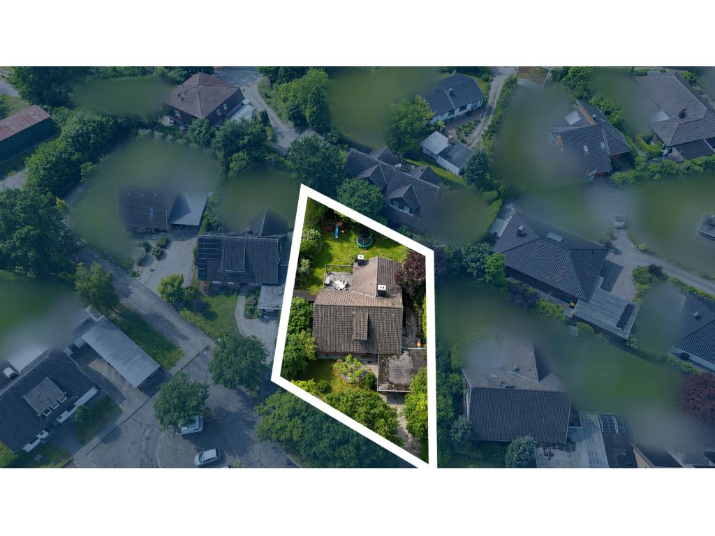eingezeichnetes Grundstück Einfamilienhaus: eingezeichnetes Grundstück
