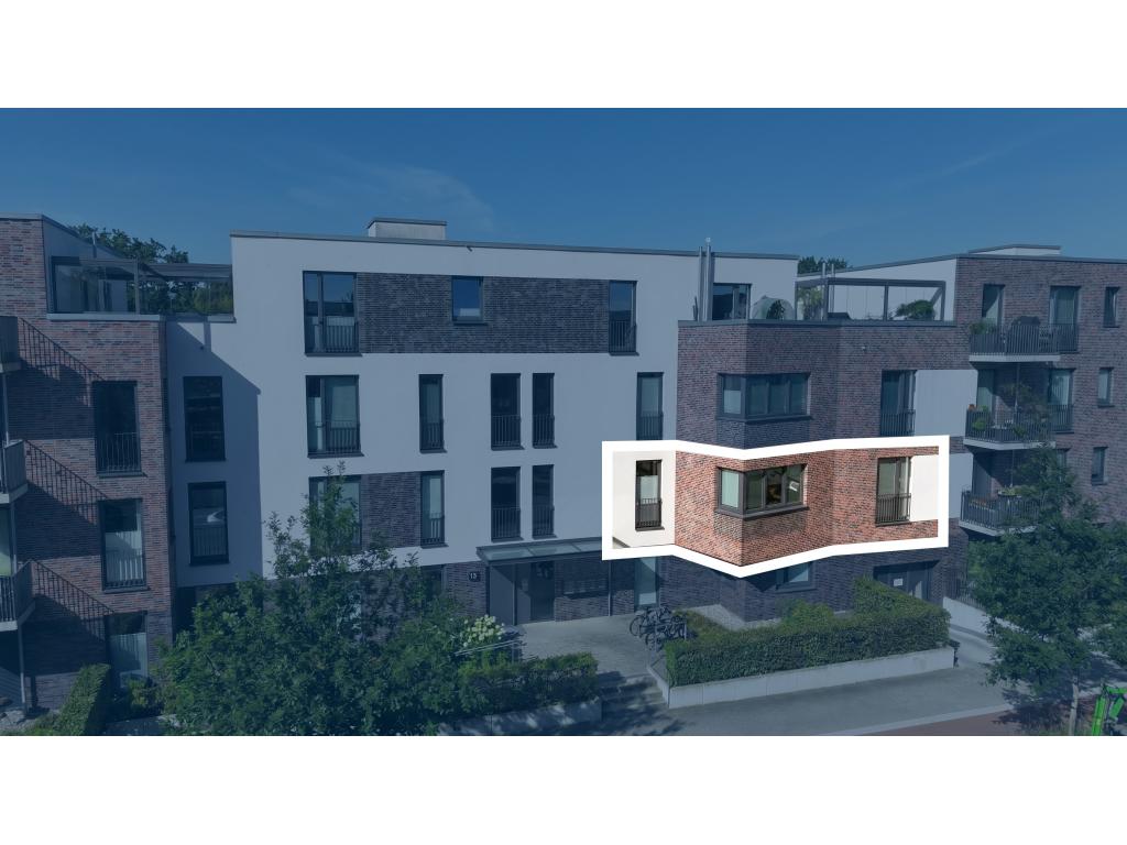 eingezeichnete Wohnung Vorderansicht 4 Zimmer Wohnung: eingezeichnete Wohnung Vorderansicht