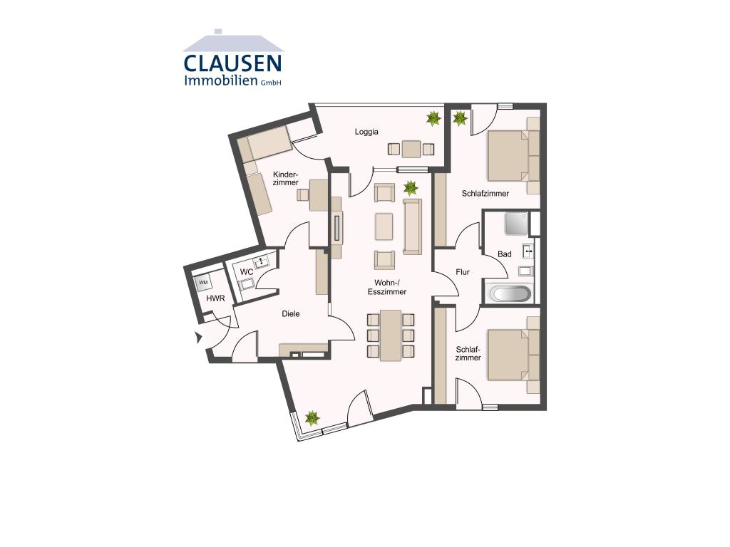 Grundriss 4 Zimmer Wohnung: Grundriss