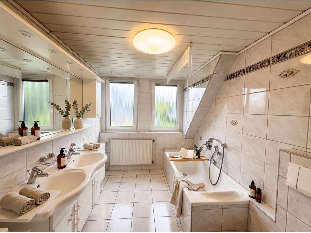 Einfamilienhaus: Badezimmer im DG