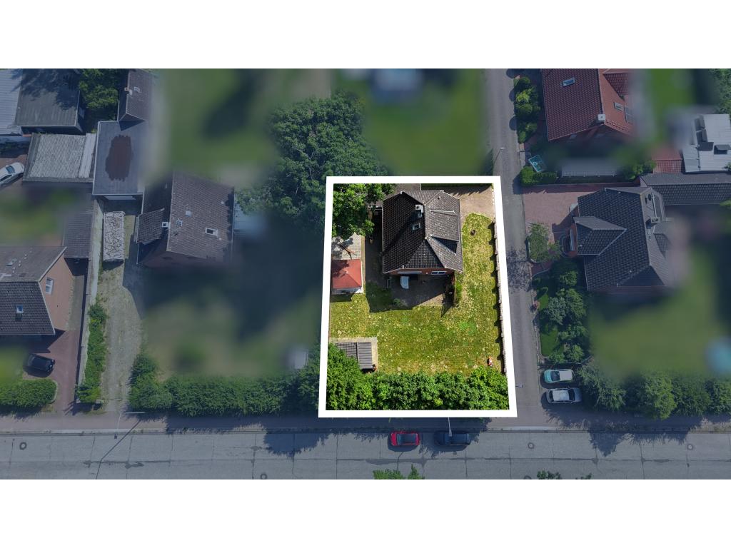 Grundstück markiert Einfamilienhaus: Grundstück markiert