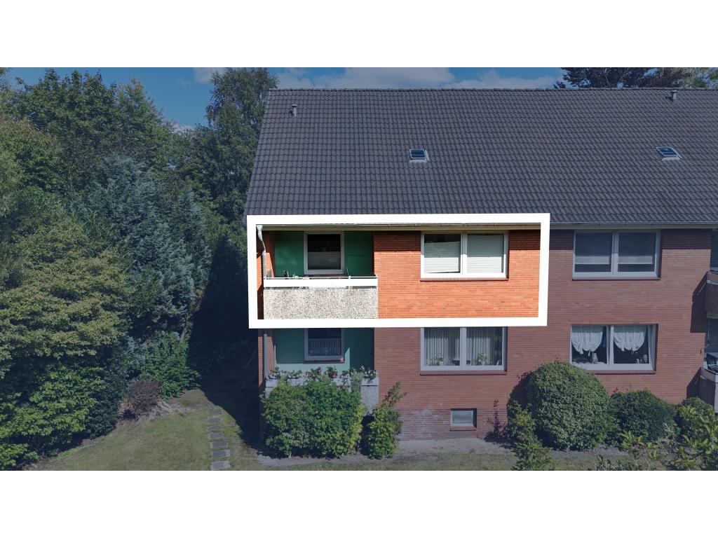 Rückansicht 2 Zimmer Wohnung: Rückansicht